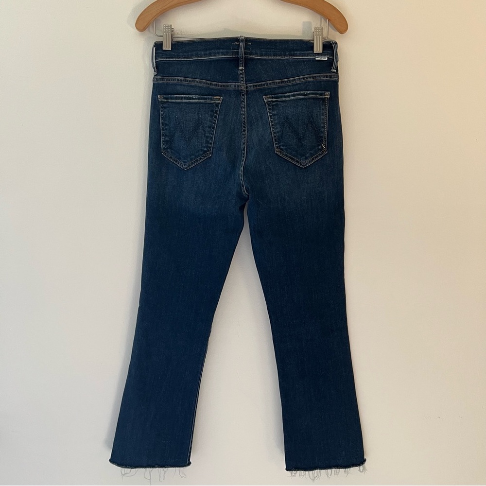 Mother Jeans Insider Crop Step Fray Size 28 Teaming Up Wash Blue Denim Premium - Picture 5 of 12